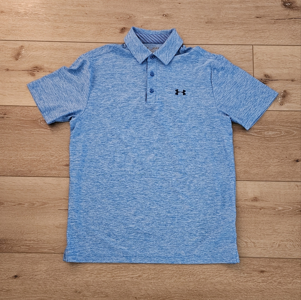 Under Armour Blue Polo Medium